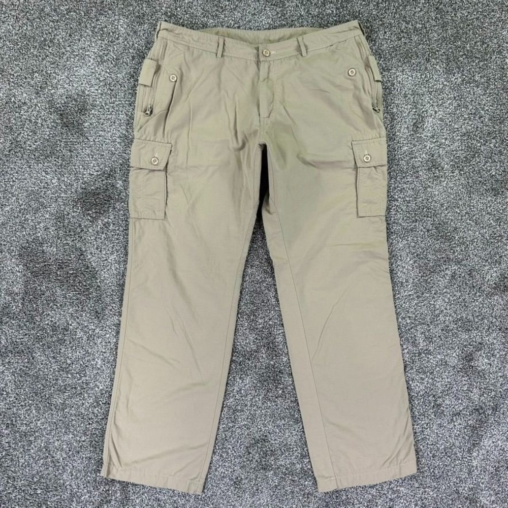 Clothing Arts Pick-Pocket Proof Travel Cargo Pants Tan Khaki Mens 38x32 Nylon